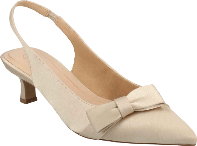 Women's Paloma Bow Kitten Heel Slingback Pumps