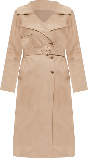 Women's Natalia Faux Suede Trench Coat