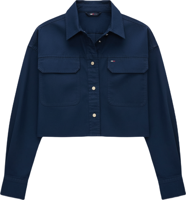 Women's Cropped Utility Shirt Jacket