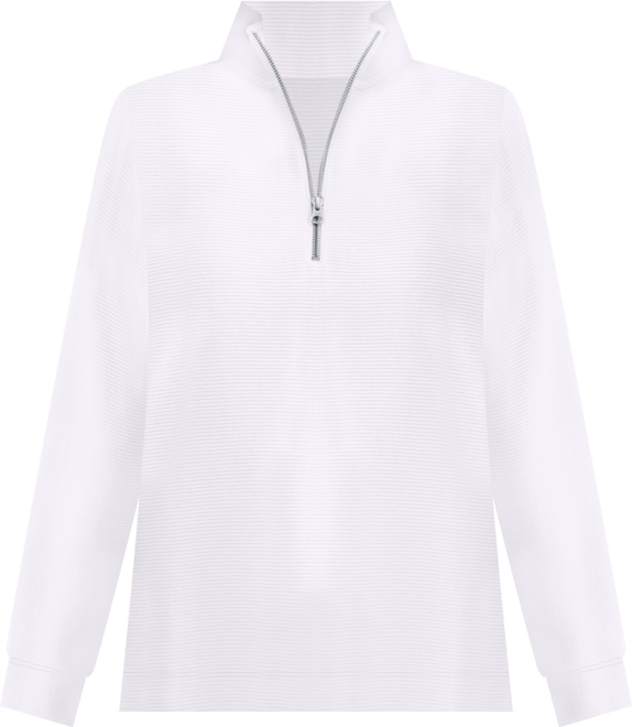 Women's Textured Mock-Neck Quarter-Zip Sweatshirt, Macy's Exclusive