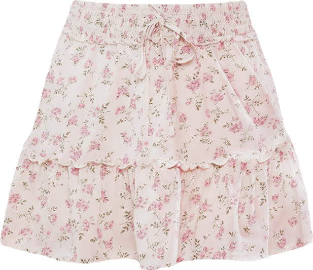 Women's Dainty Bouquet Floral Mini Skirt