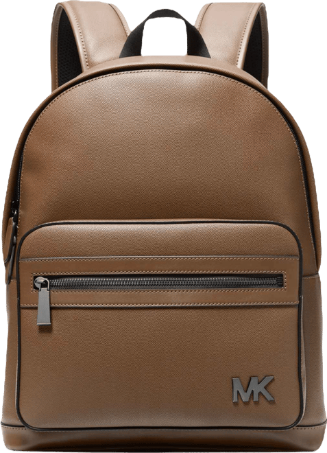 Men's Logo Printed Front Zip Backpack