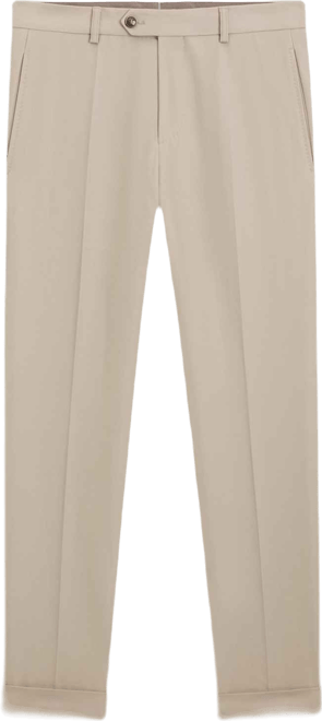 Boss by  Men's Virgin Wool Cotton Tapered-Fit Pants