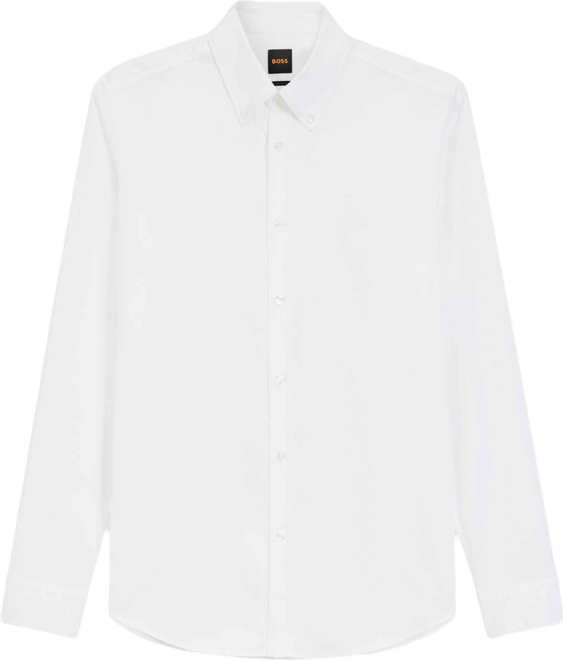 Boss by  Men's Regular-Fit Stretch-Cotton Dobby Shirt