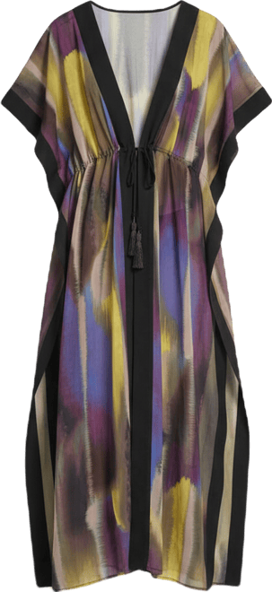 Women's Tie-Front Cover-Up Kaftan