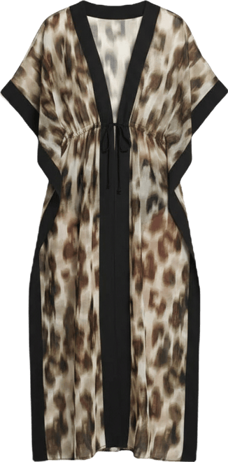 Women's Tie-Front Cover-Up Kaftan