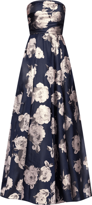 Women's Printed Strapless Long Dress