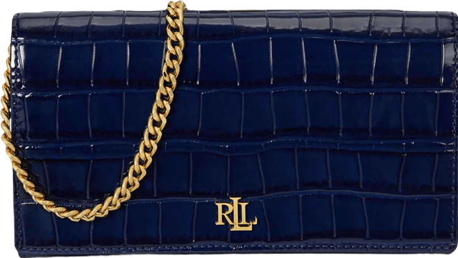 Adair Ii Medium Croc-Embossed Crossbody Wallet