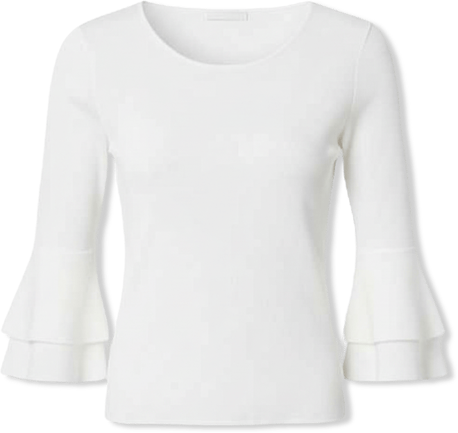 Women's Scoop-Neck Flare-Sleeve Sweater, Regular & Petite