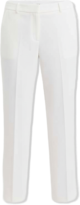 Women's Stretch Crepe High-Rise Straight Pants, Regular & Petite