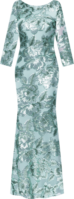 Women's Boat Neck Sequin Detail Dress