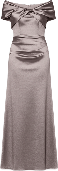 Women's Off-The-Shoulder Ruched Long Gown