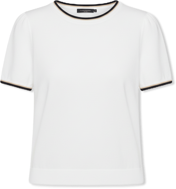 Women's Short-Sleeve Tipped Sweater