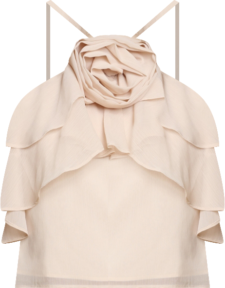 Women's Ruffle Halter Neck Top