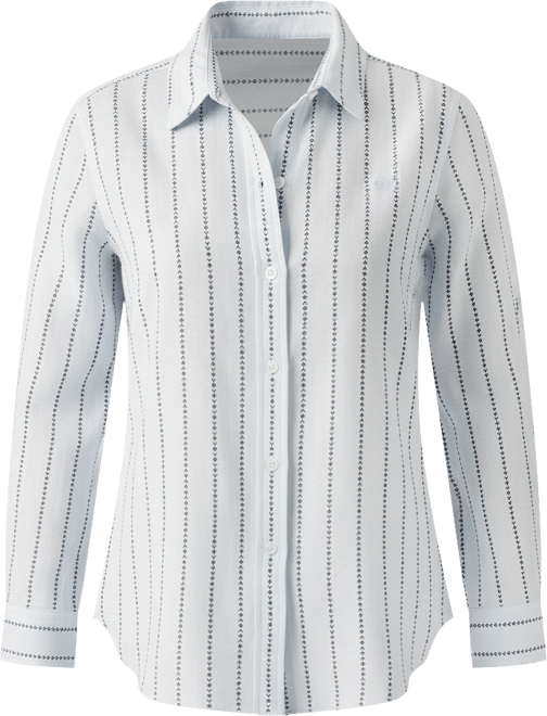 Juniors' Striped Point Collar Shirt