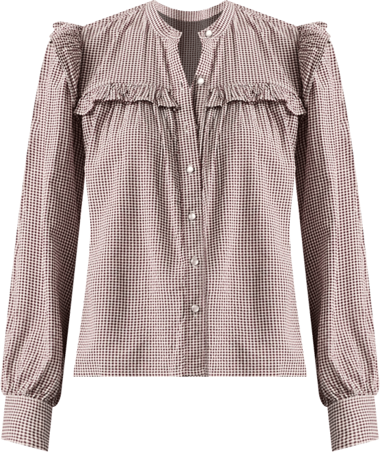 Juniors' Gianna Collared Neck Top