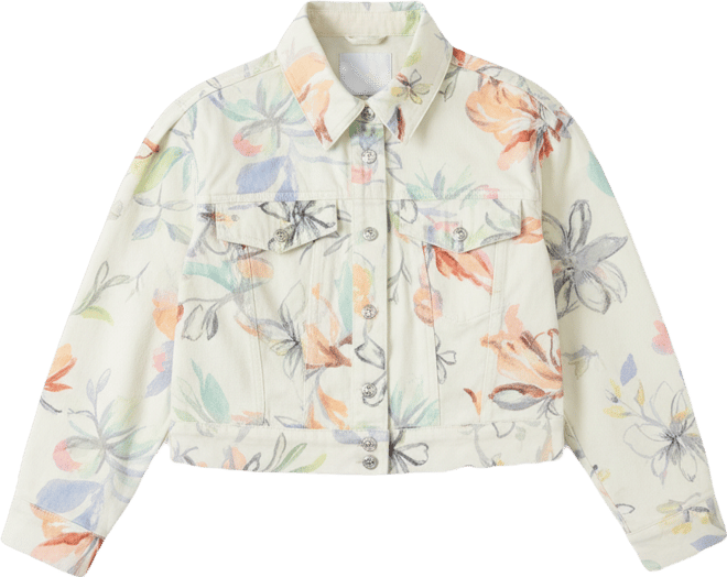 Women's Raleigh Printed Collared Trucker Jacket