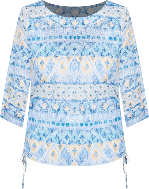 Women's Classic Ikat Biadere Tie Ruched Top