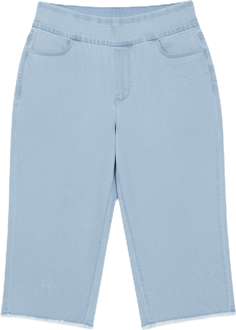 Plus Size Classic Stretch Stripe Clamdigger Capri Pants