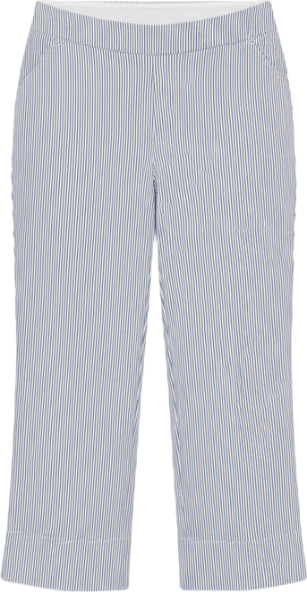 Petite Classic Stretch Stripe Clamdigger Capri Pants