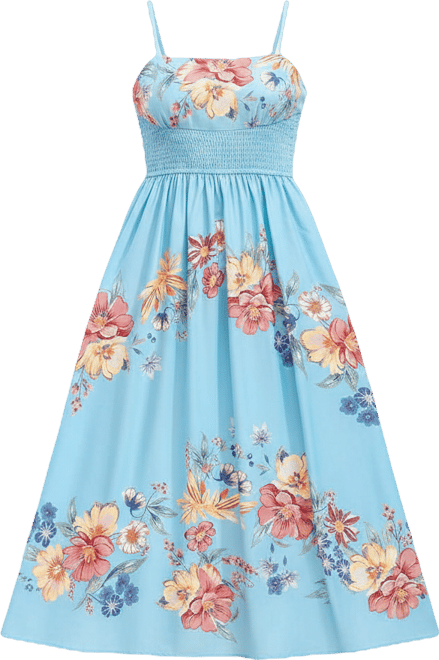 Women's Square-Neck Sleeveless Woven Maxi Dress