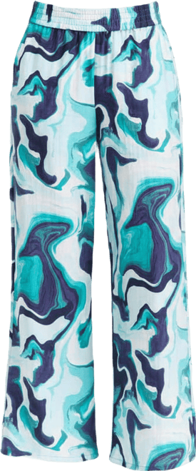 Women's Printed Pull-On Wide-Leg Pants, Macy's Exclusive
