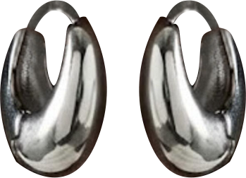 Silver-Tone Huggie Hoop Earrings