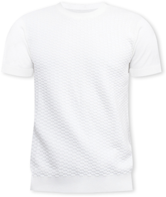 Men's Crew Rib Neck Checkered Sweater