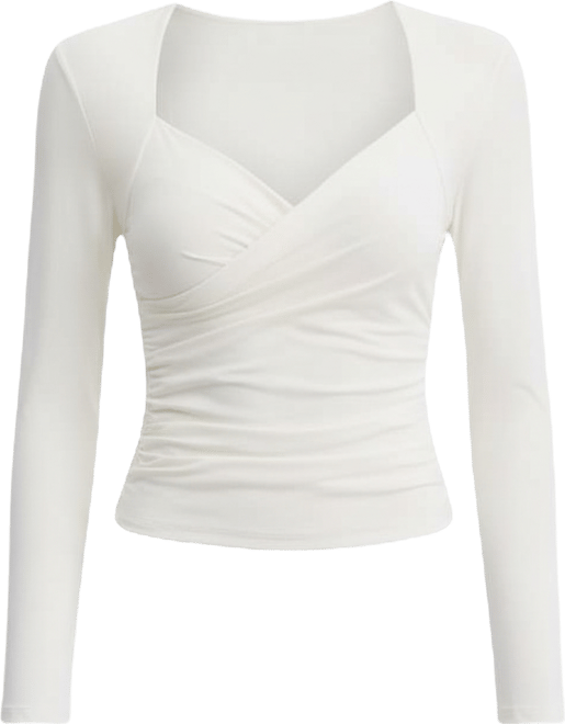 Women's Long-Sleeve Sweetheart-Neck Knit Top, Macy's Exclusive