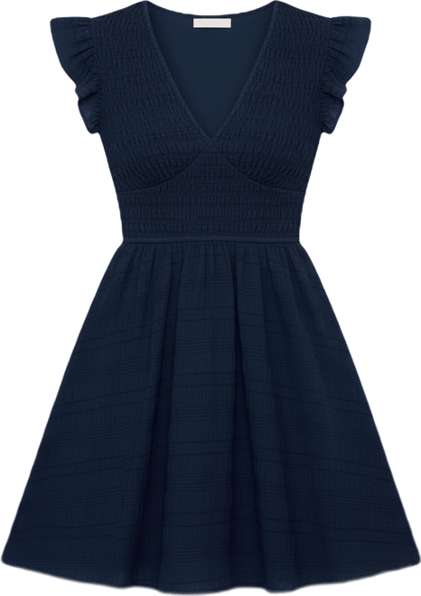 Women's Fluff Navy Mini Beach Dress