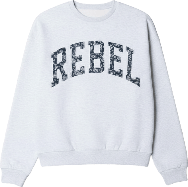Women's Rebel Paisley Patch Dropped Shoulder Sweat