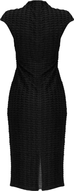 Women's Sleeveless Black Midi Dress