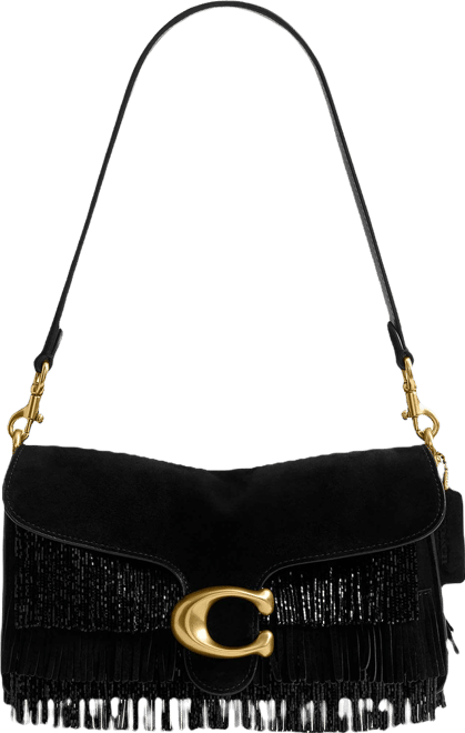 COACH Tabby 26 Beaded Fringe Suede Shoulder Bag | Dillard's