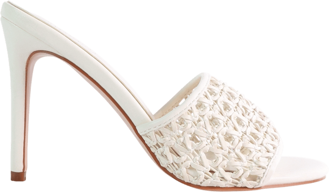 Tease Womens Woven Stiletto Slide sandal