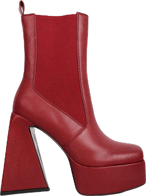 Frosty High Platform Block Heel Chelsea Boot Women