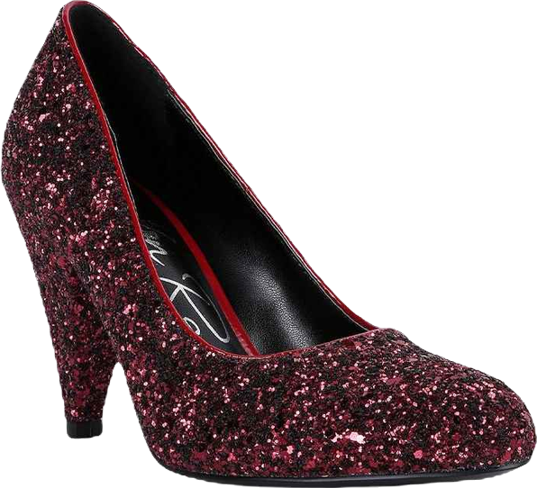 Sugar Plum Glitter Conical Heel Pumps