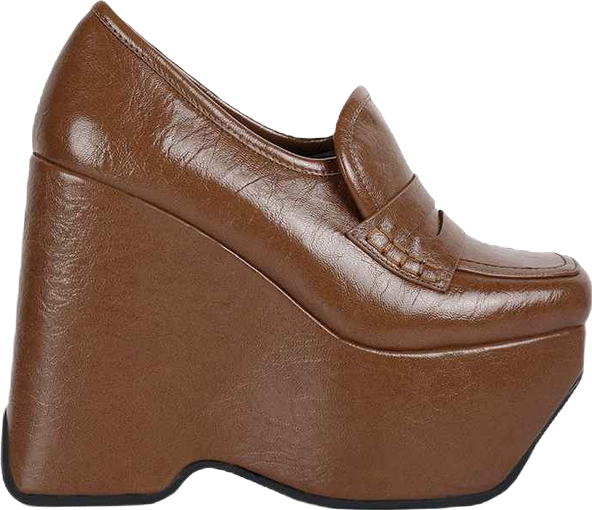 Gilliam Womens High Platform Wedge Loafers