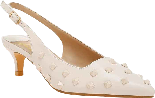 Hegron Stud Embellished Kitten Heels