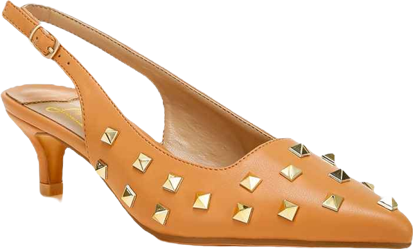 Hegron Stud Embellished Kitten Heels