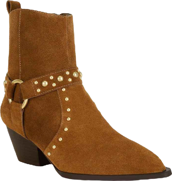 Rodeo Studded Suede Ankle Boots