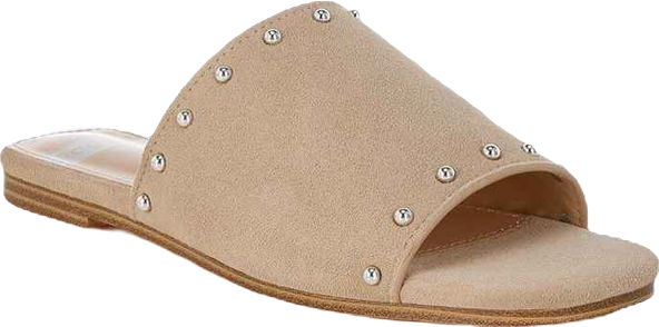 Odalia Soft Suede Leather Studded Flats