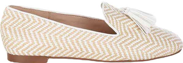 Dara Raffia Tassels Detail Loafers