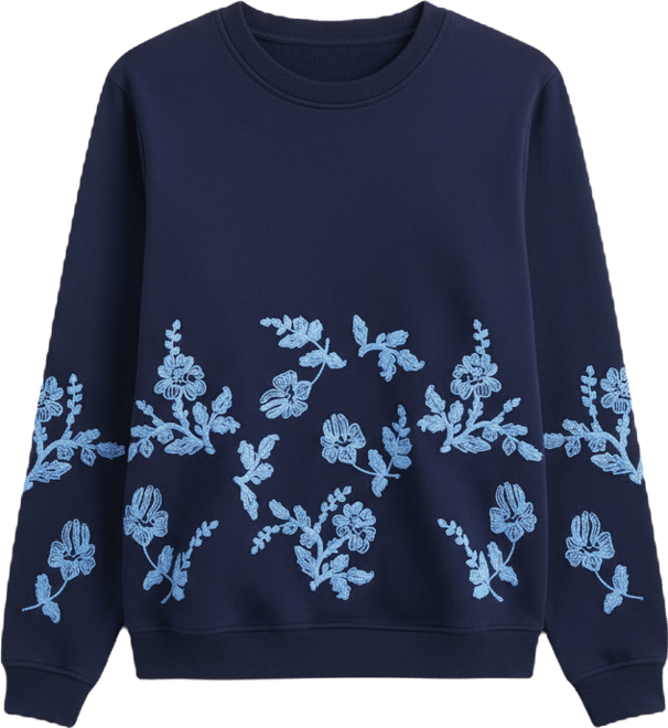 Women's Crewneck Embroidered Sweatshirt, Macy's Exclusive
