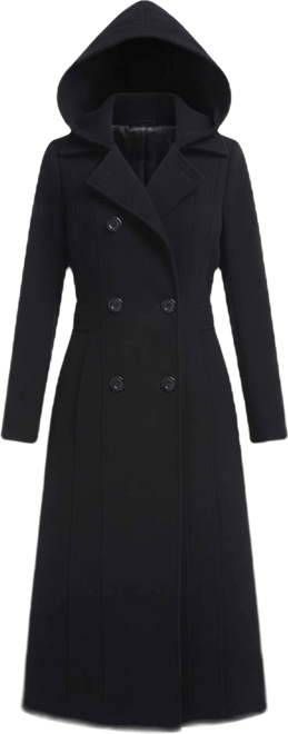 Women's Mariel Wool Blend Hooded Long Walking Coat