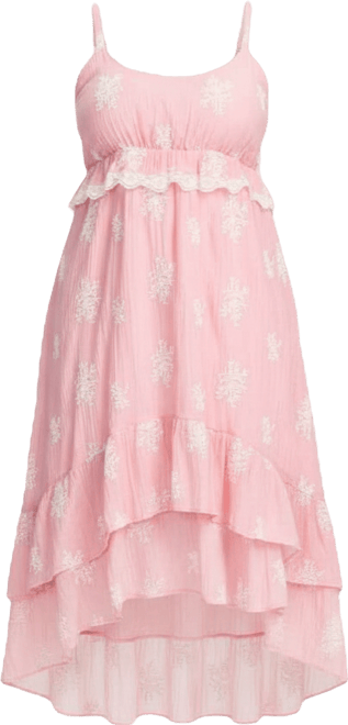 Trendy Plus Embroidered High-Low Maxi Dress, Macy's Exclusive