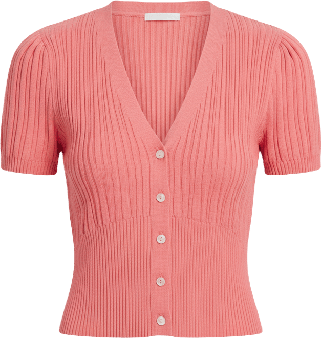 Women's Ribbed Short-Sleeve Cardigan, Macy's Exclusive