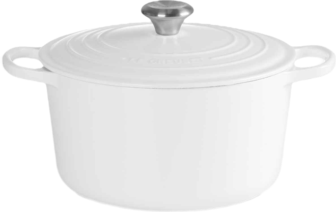 Signature Enameled Cast Iron 6.5 Quart Deep Round Dutch Oven
