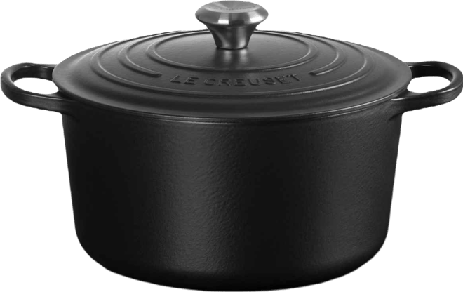 Signature Enameled Cast Iron 6.5 Quart Deep Round Dutch Oven