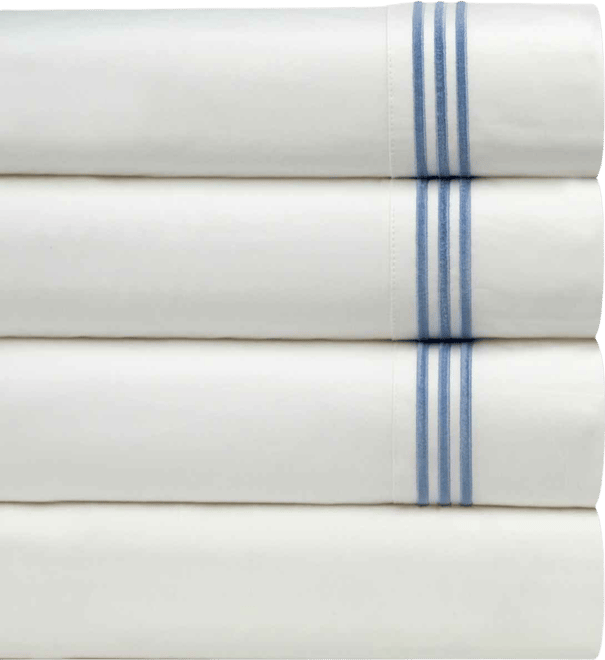 300 Thread Count Embroidered Cotton Oversized Percale Sheet Set, California King