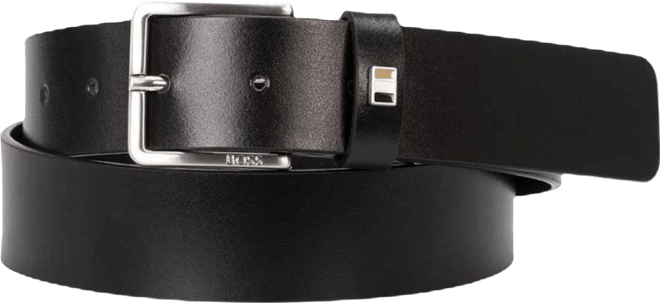 Ther Men's Classic Leather Flag Belt